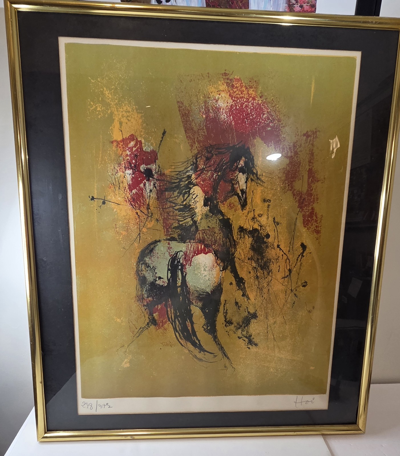 Hoi Lebadang Horse Lithograph Limited Edition 325 Hand Signed Numbered Hoi Lebadang Horse Lithograph Limited Edition 325 Hand Signed Numbered