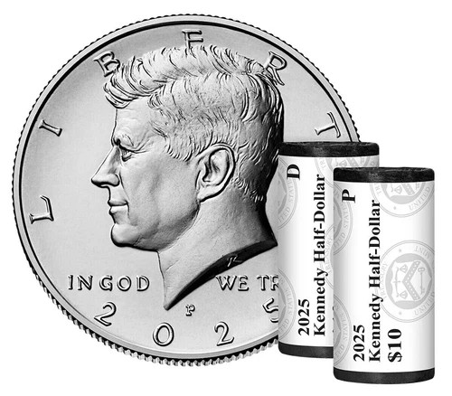 *LAST YEAR* BU 2025 P & D KENNEDY HALF DOLLARS UNCIRCULATED IN HOLDERS 