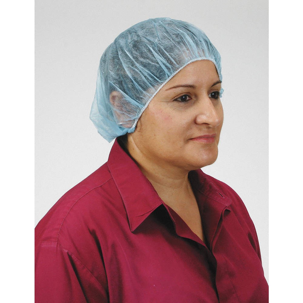 CONDOR 3EZD3 Bouffant Cap,PP,Blue,28 in,PK100 3EZD3