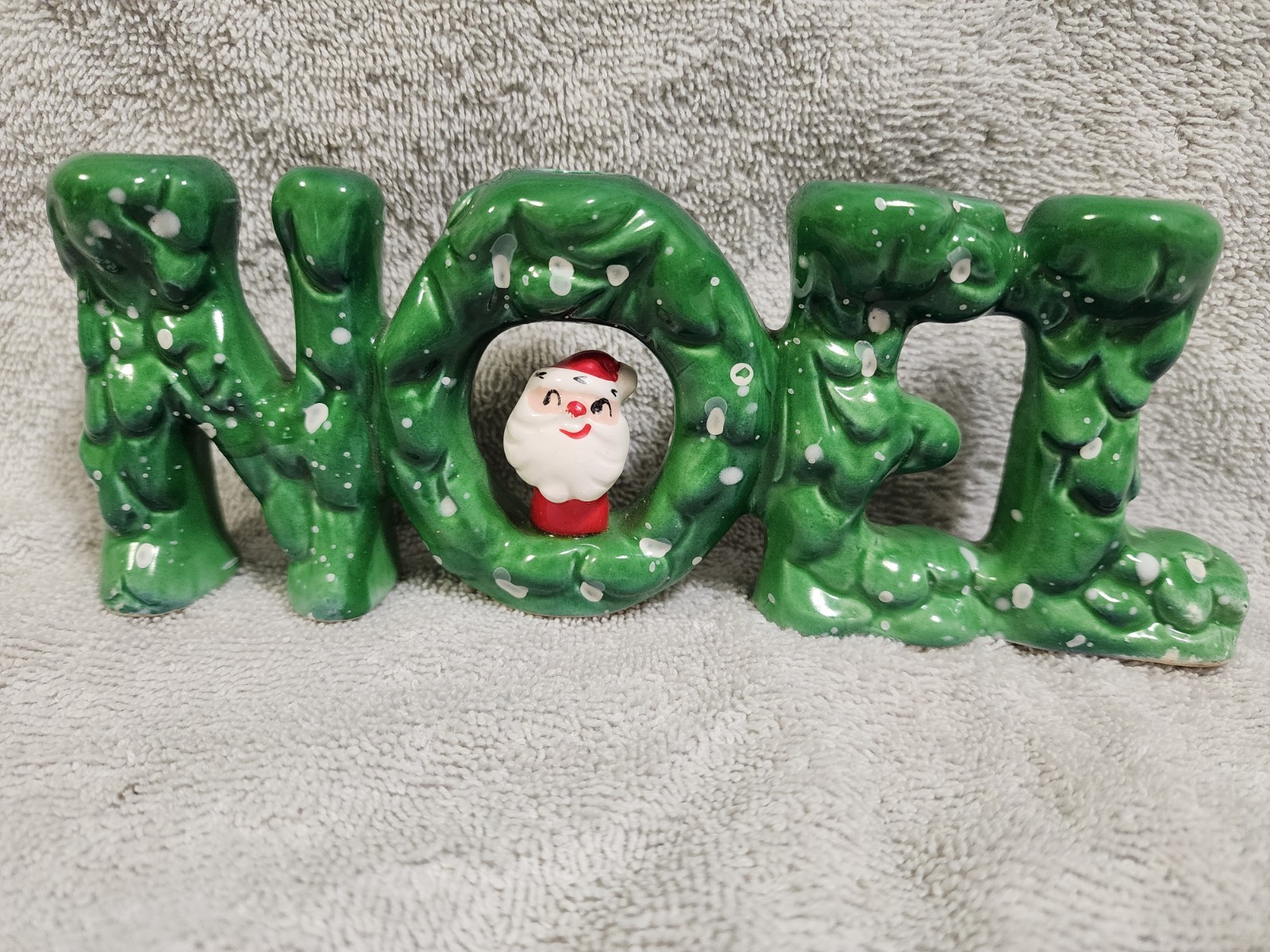 Vtg 1960 Holt Howard Wintergreen NOEL Santa Candle Holder Figurine KITSCHY XMAS