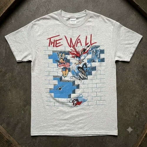 Vintage 1987-88 Pink Floyd The Wall Tour Concert T Shirt Roger Waters Rock V9