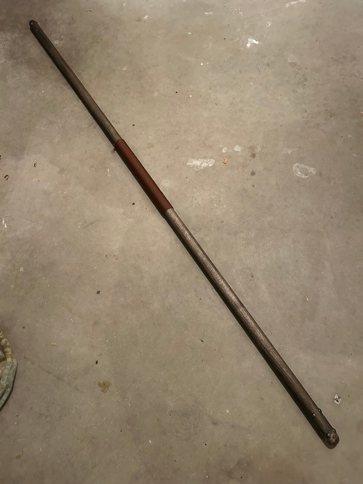 Monkey King Wu Kong Long Staff, Poplar w/ Bronze Studs & Brown Paracord - 72\