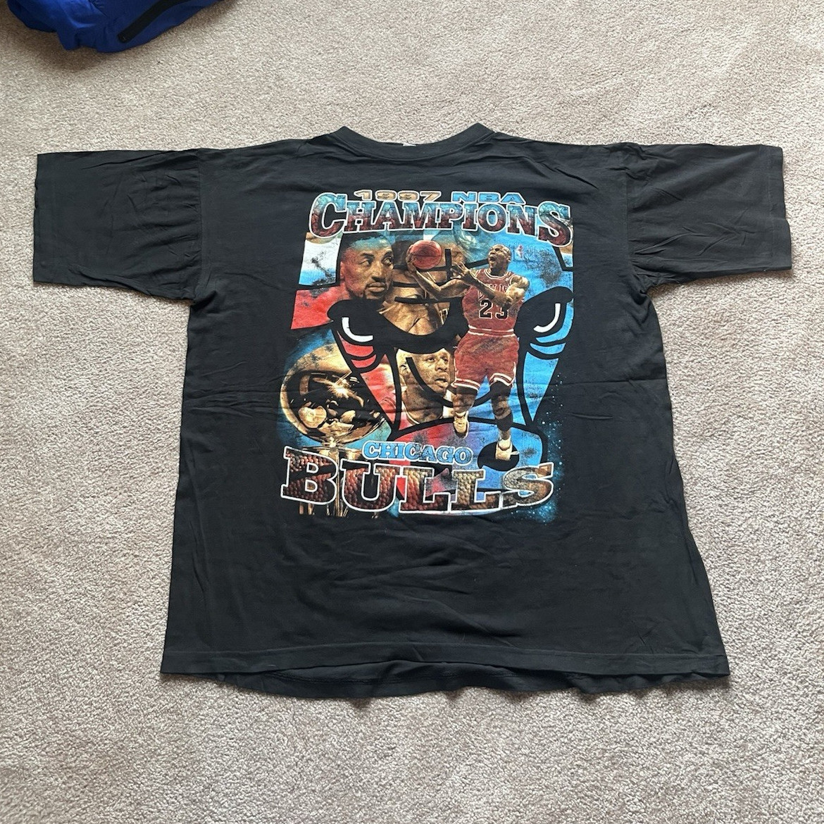 Chicago Bulls Michael Jordan NBA Finals Champions 1997 Vintage tee RARE grail