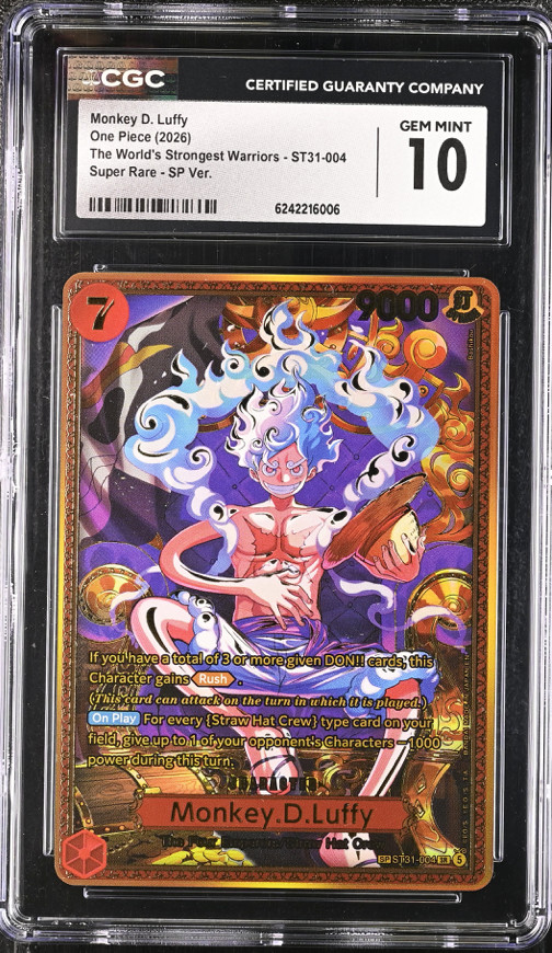 One Piece English Monkey D. Luffy ST31-004 SR Gold SP