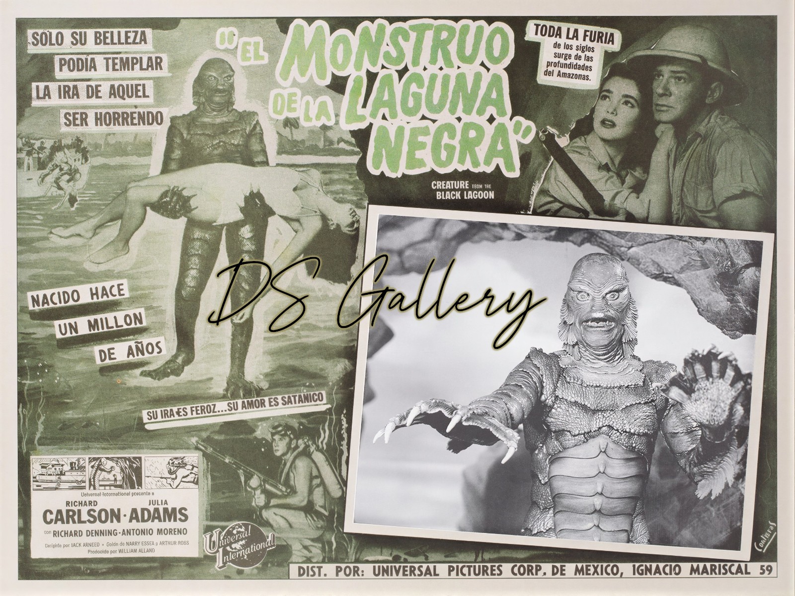 1954 Creature from the Black Lagoon Orig Mexican Lobby Card-Three Versions 8x10 1954 Creature from the Black Lagoon Orig Mexican Lobby Card-Three Versions 8x10
