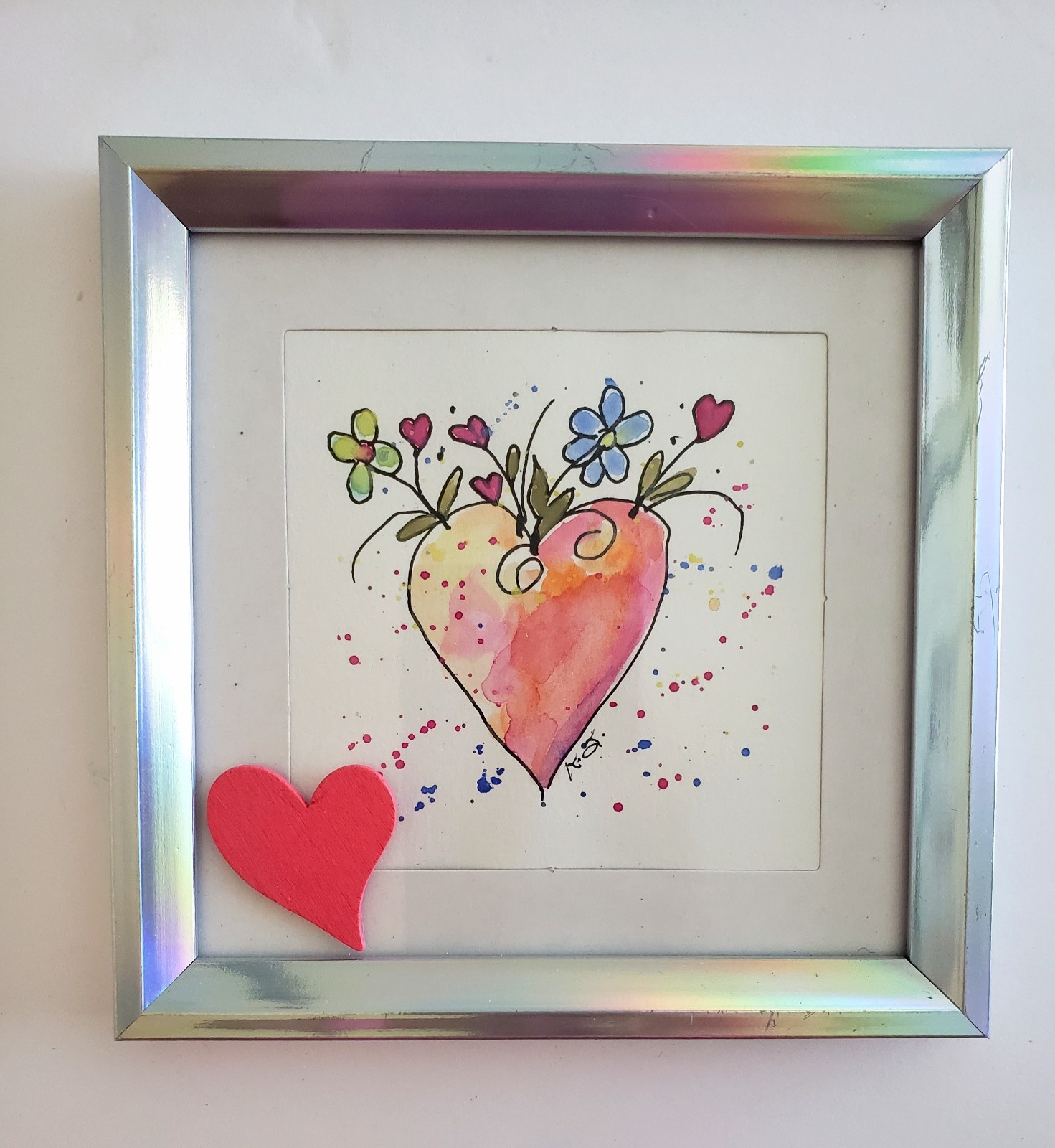 Love Heart Watercolor Art 6\