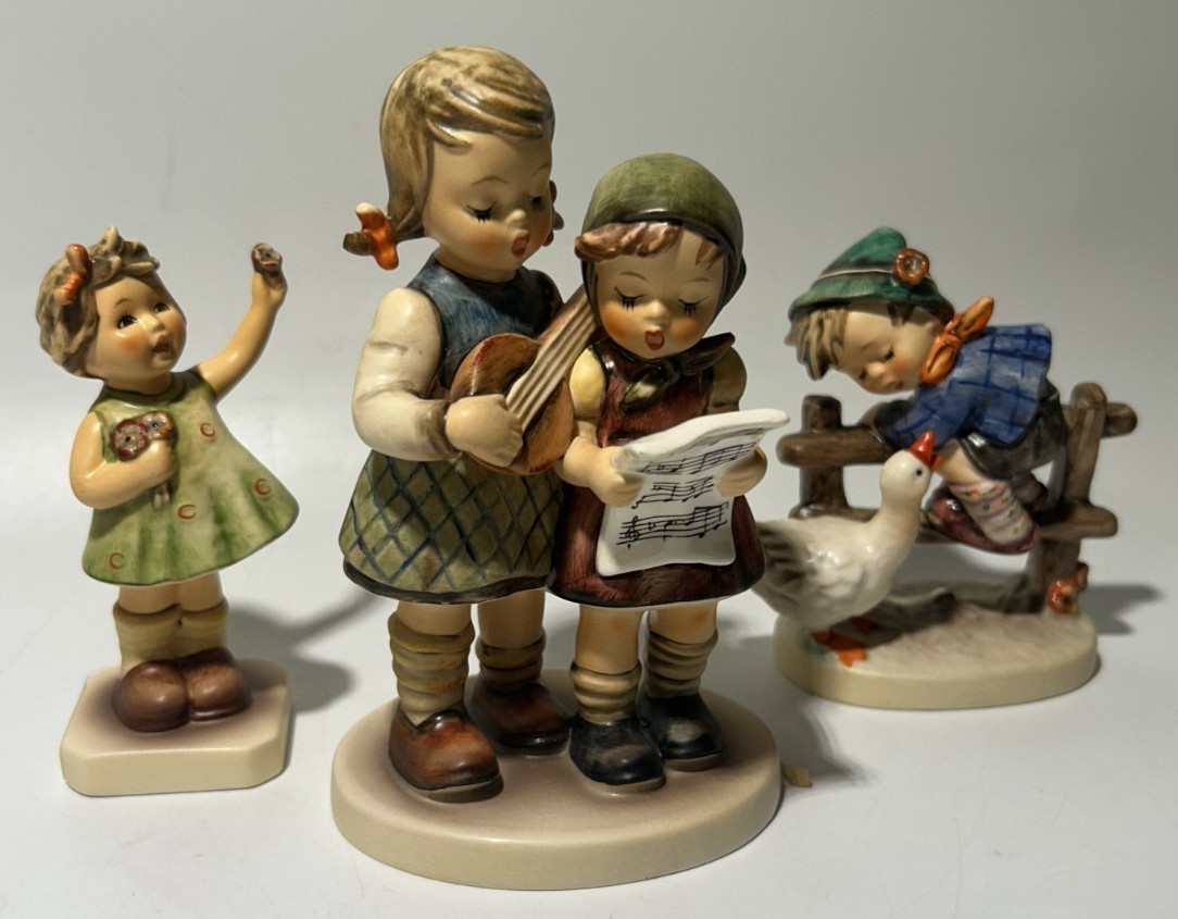 VTG Lot of 3 Hummel Goebel Germany Ceramic Figurines 195 336 793 MINT Condition
