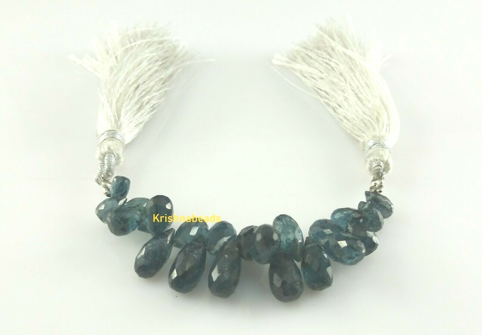 INDIGO KYANITE NATURAL TEARDROP 3x5-5x10MM FACETED GEMSTONE BEADS 2.5\