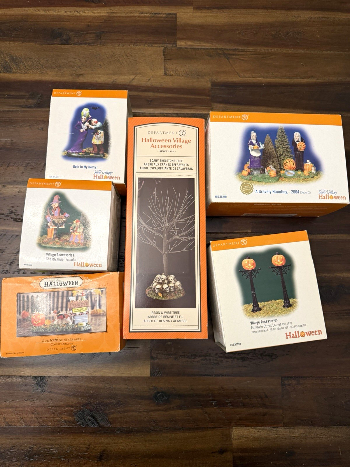 Department 56 Snow Village Halloween Accessories Lot of 5 Boxed 