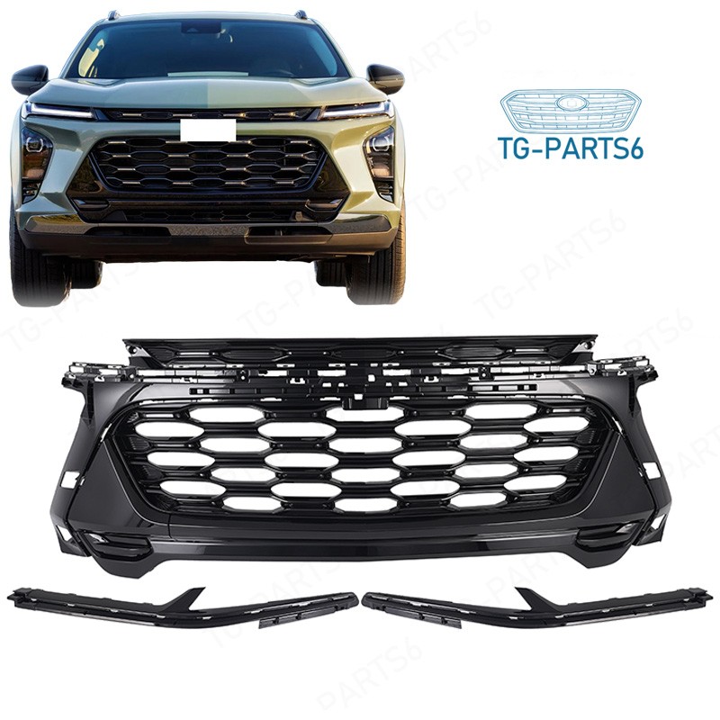 For Chevrolet Trax ACTIV 2024 2025 Front Bumper Upper Grille Grill Gloss Black