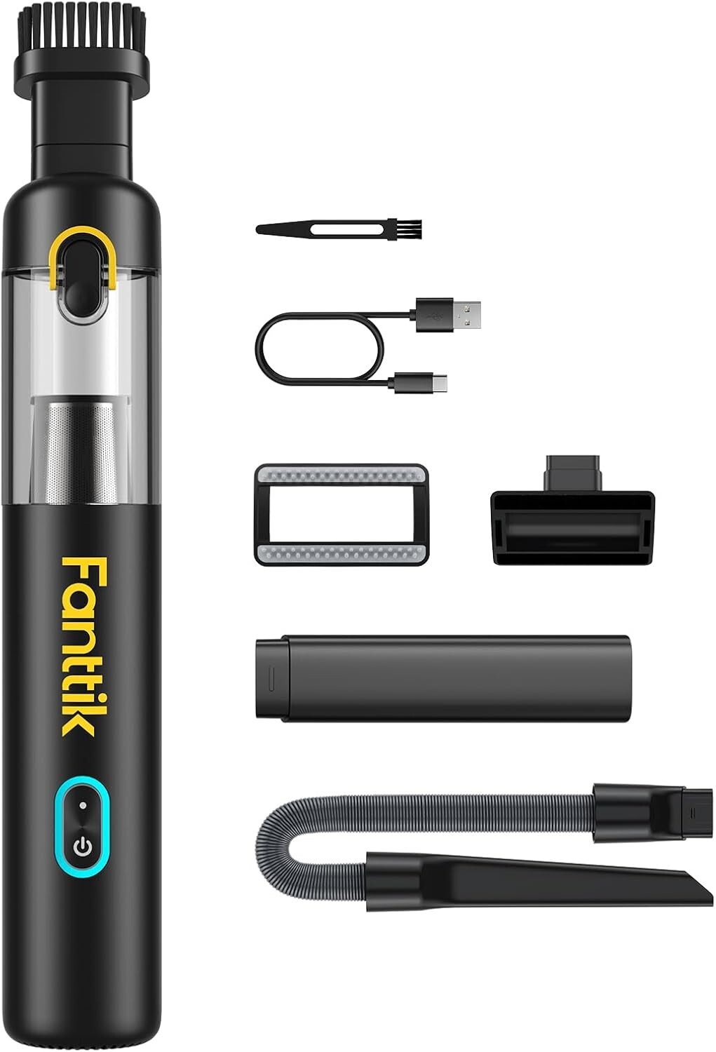 Fanttik Slim V8 Mate Cordless Car Vacuum Suction Power 12000Pa, Black