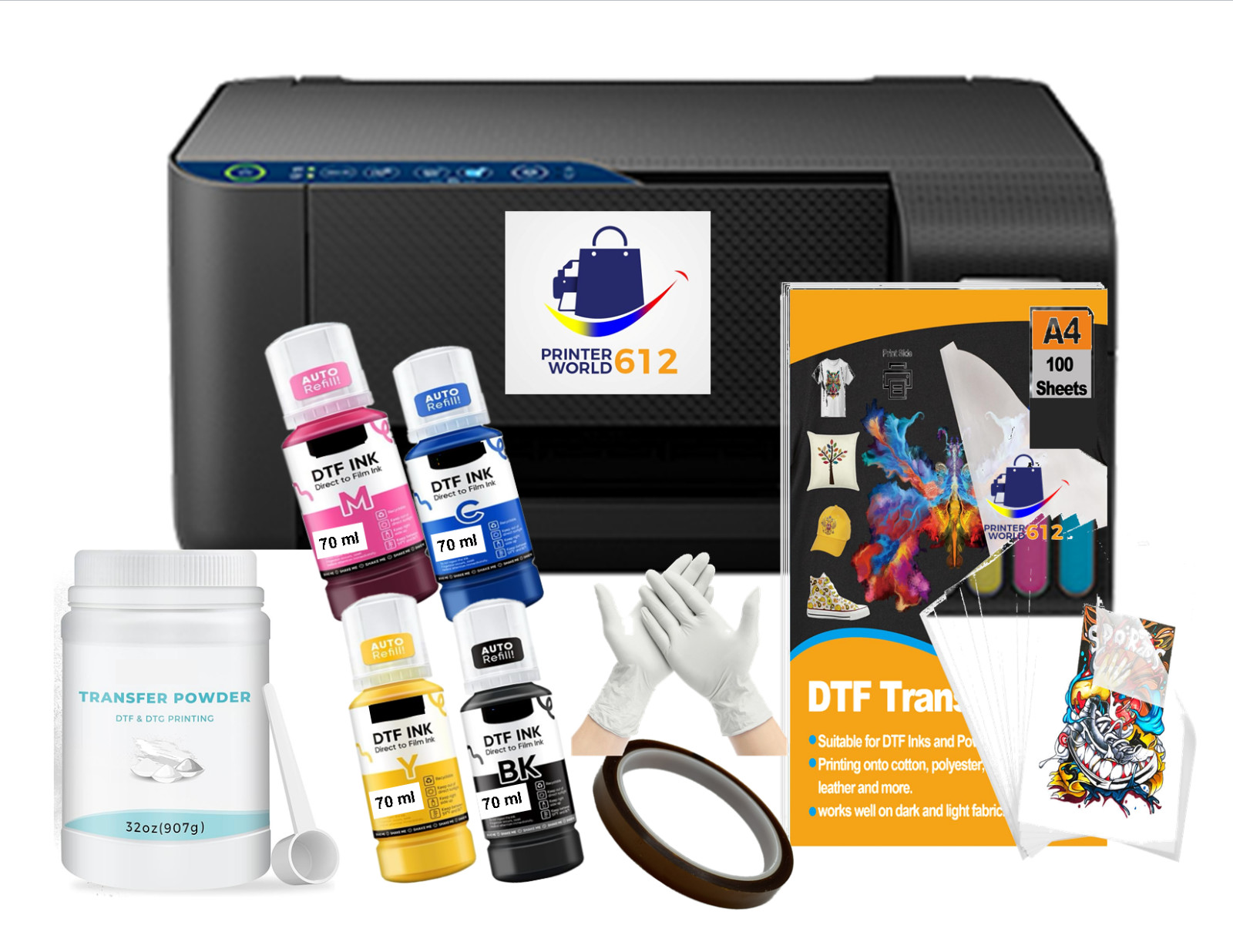 DTF Printer Bundle Epson Conversion Printer for Heat Transfer (USED) DTF Printer Bundle Epson Conversion Printer for Heat Transfer (USED)