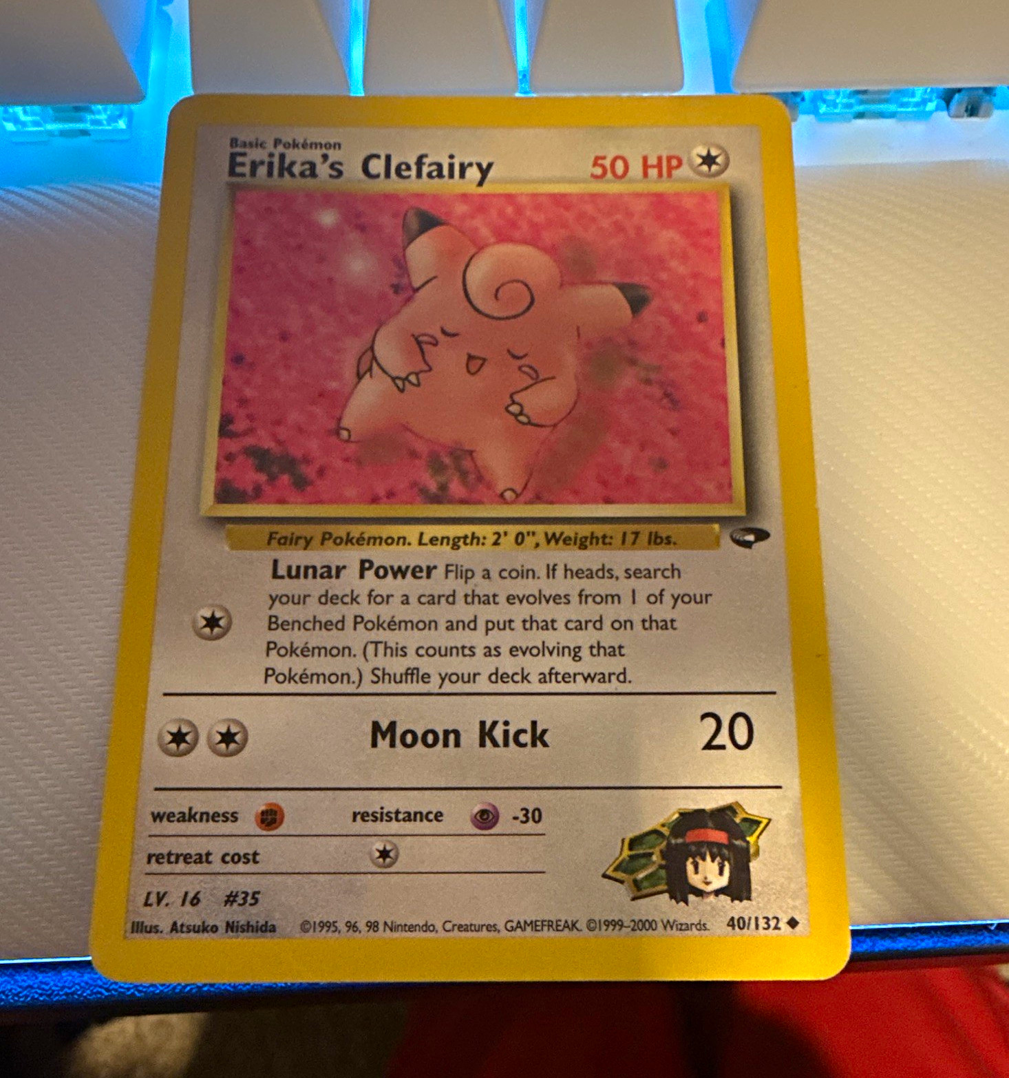 Erika\'s Clefairy 40/132 Gym Challenge 2000 Unlimited Regular English Unc 50 HP Erika\'s Clefairy 40/132 Gym Challenge 2000 Unlimited Regular English Unc 50 HP