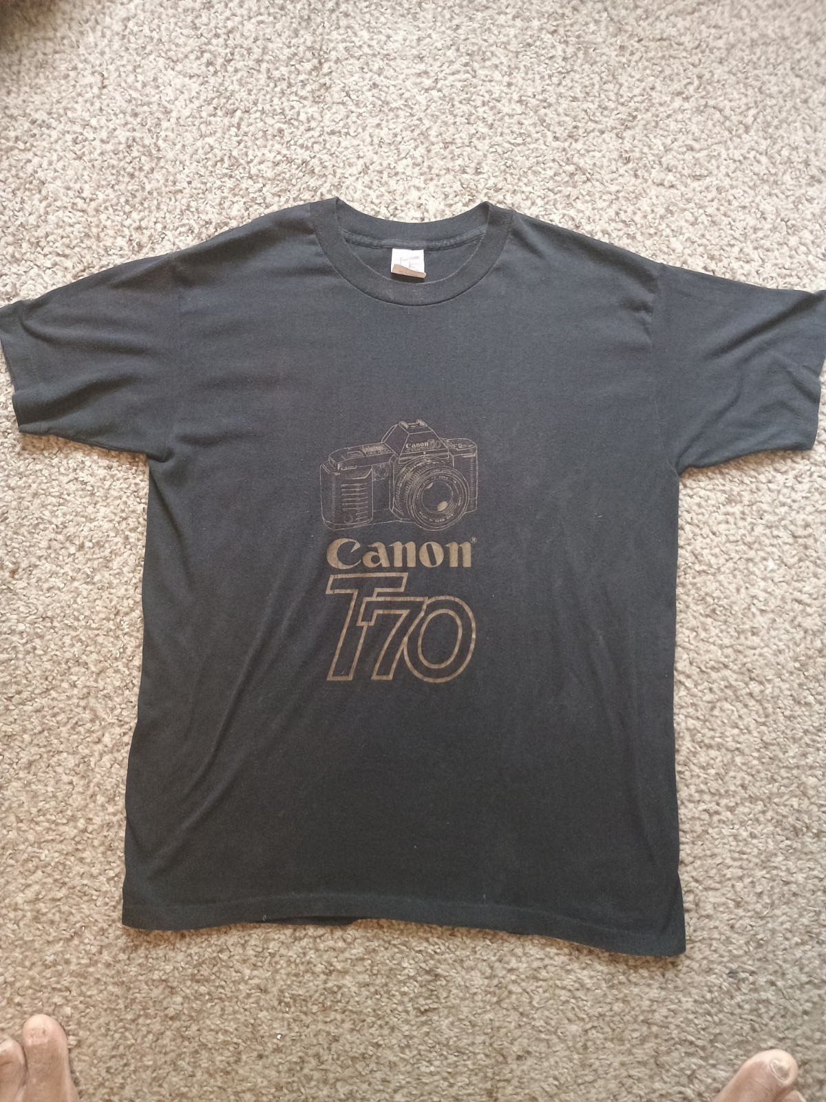 VINTAGE 1980\'S CANON T 70 SUPERSTAR CAMERA T-SHIRT sz XL VINTAGE 1980\'S CANON T 70 SUPERSTAR CAMERA T-SHIRT sz XL