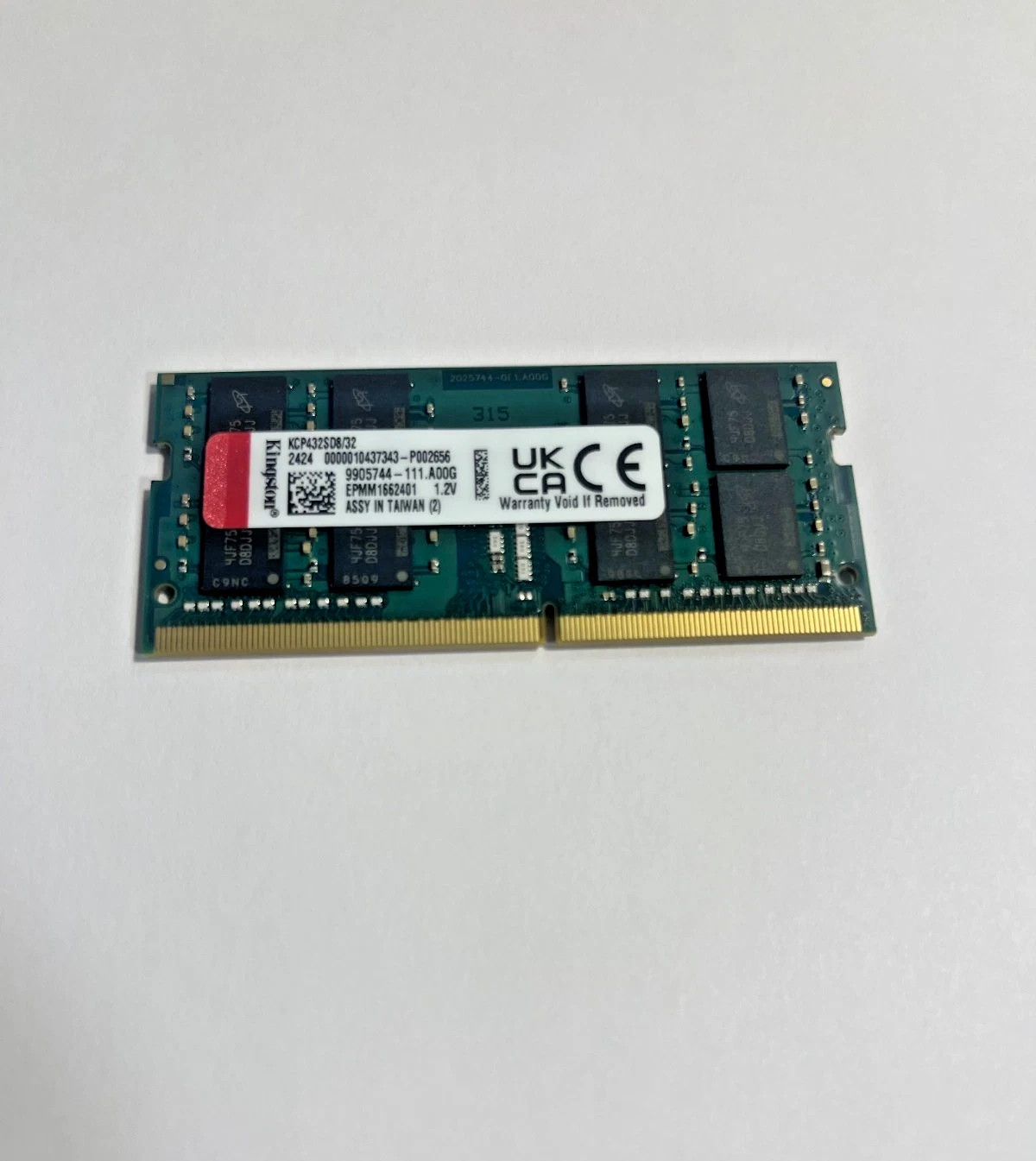 Kingston 32GB (KCP432SD8-32) DDR4-3200 SODIMM Laptop RAM Kingston 32GB (KCP432SD8-32) DDR4-3200 SODIMM Laptop RAM