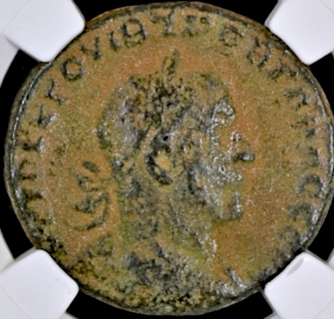 Emperor Trebonianus Gallus Ancient Roman Sestertius NGC Genuine 251-253AD Temple
