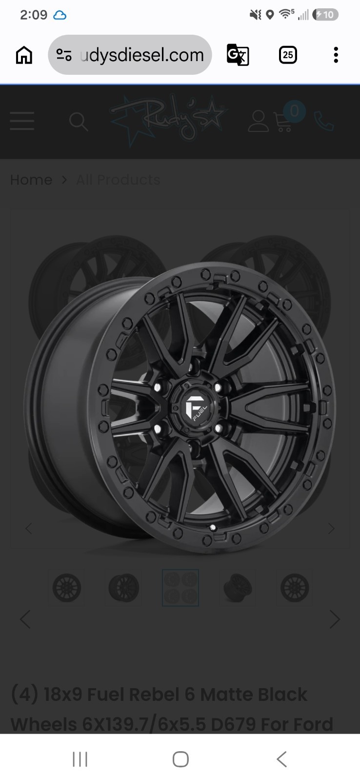 Fuel D679 Rebel Matte Black 20x9 6x135 1mm (D67920908950) Fuel D679 Rebel Matte Black 20x9 6x135 1mm (D67920908950)
