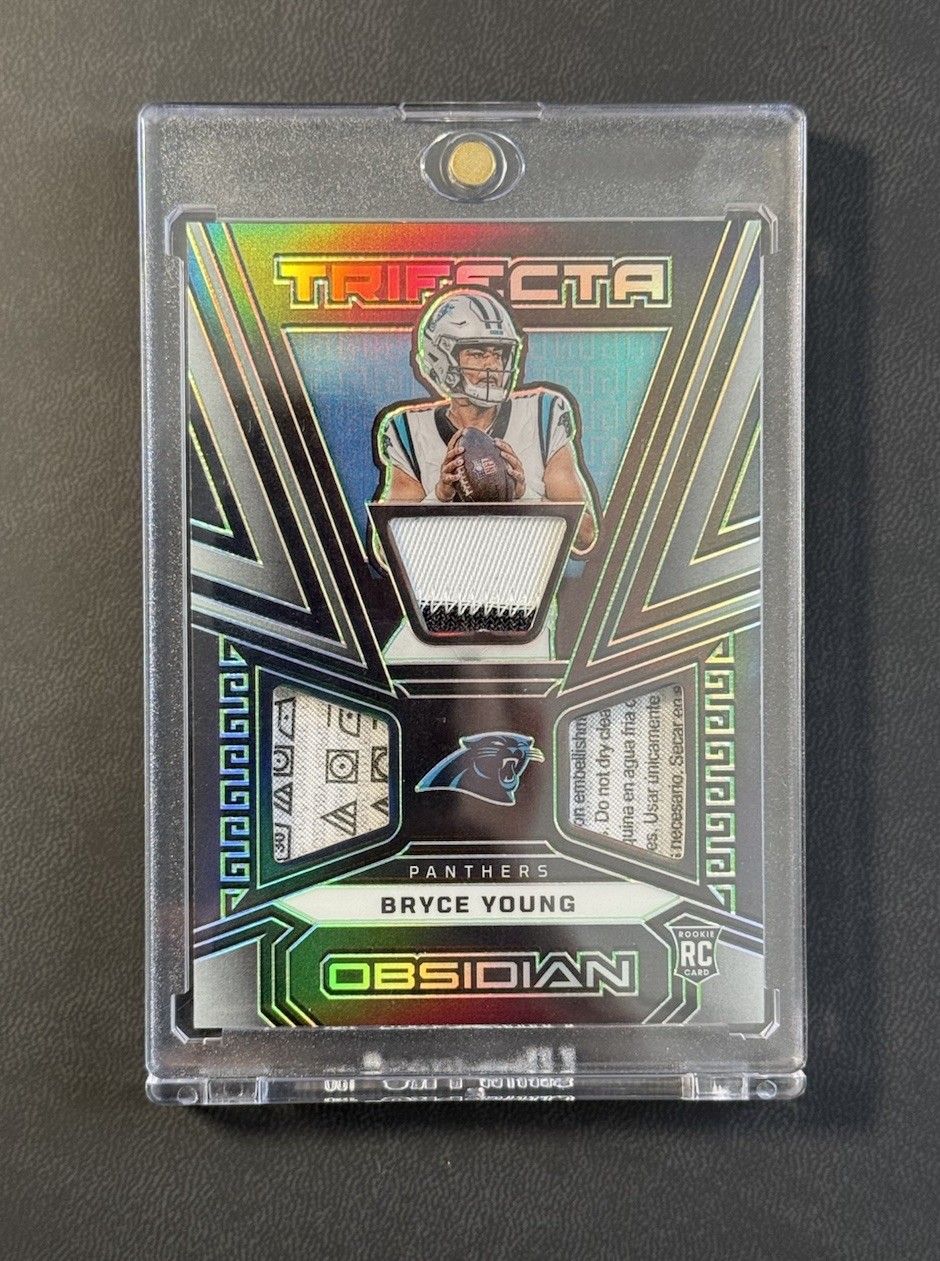 2023 Panini Obsidian Trifecta Swatches Bryce Young RC Laundry Tag Patch /25 
