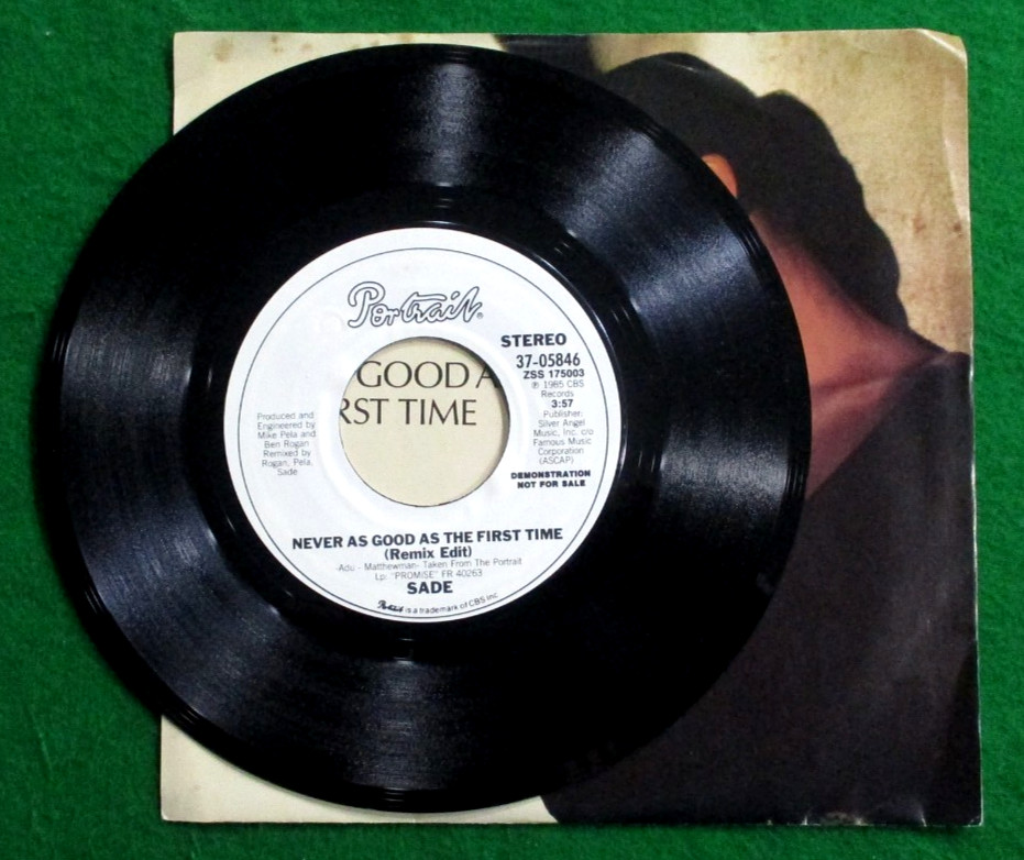 Rare Sade Never As Good As The First Time (remix) Backed w/ LP ver. Mint N.O.S.