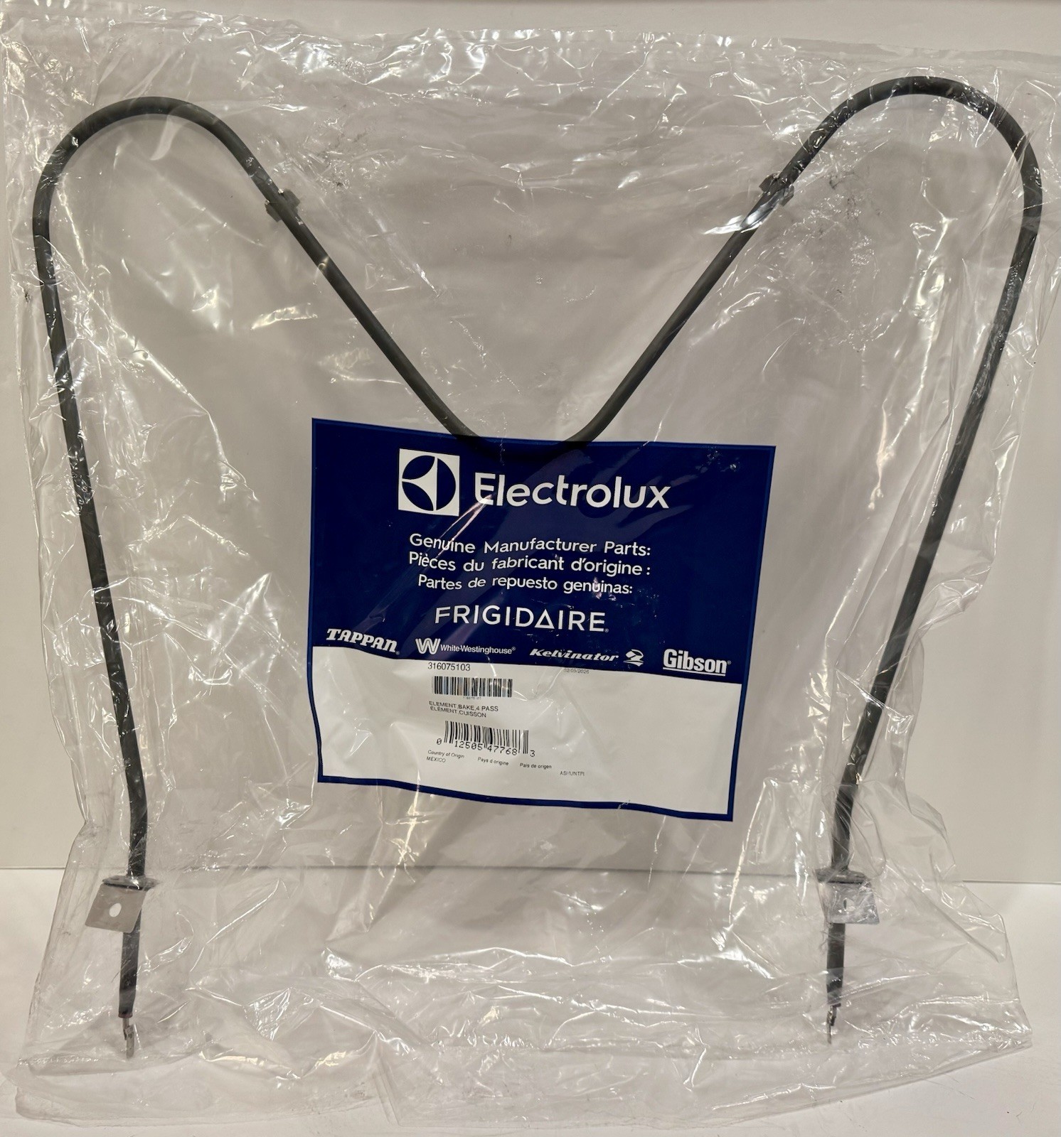 OEM Electrolux Frigidaire Range Bake Heating Element 316075103 OEM Electrolux Frigidaire Range Bake Heating Element 316075103