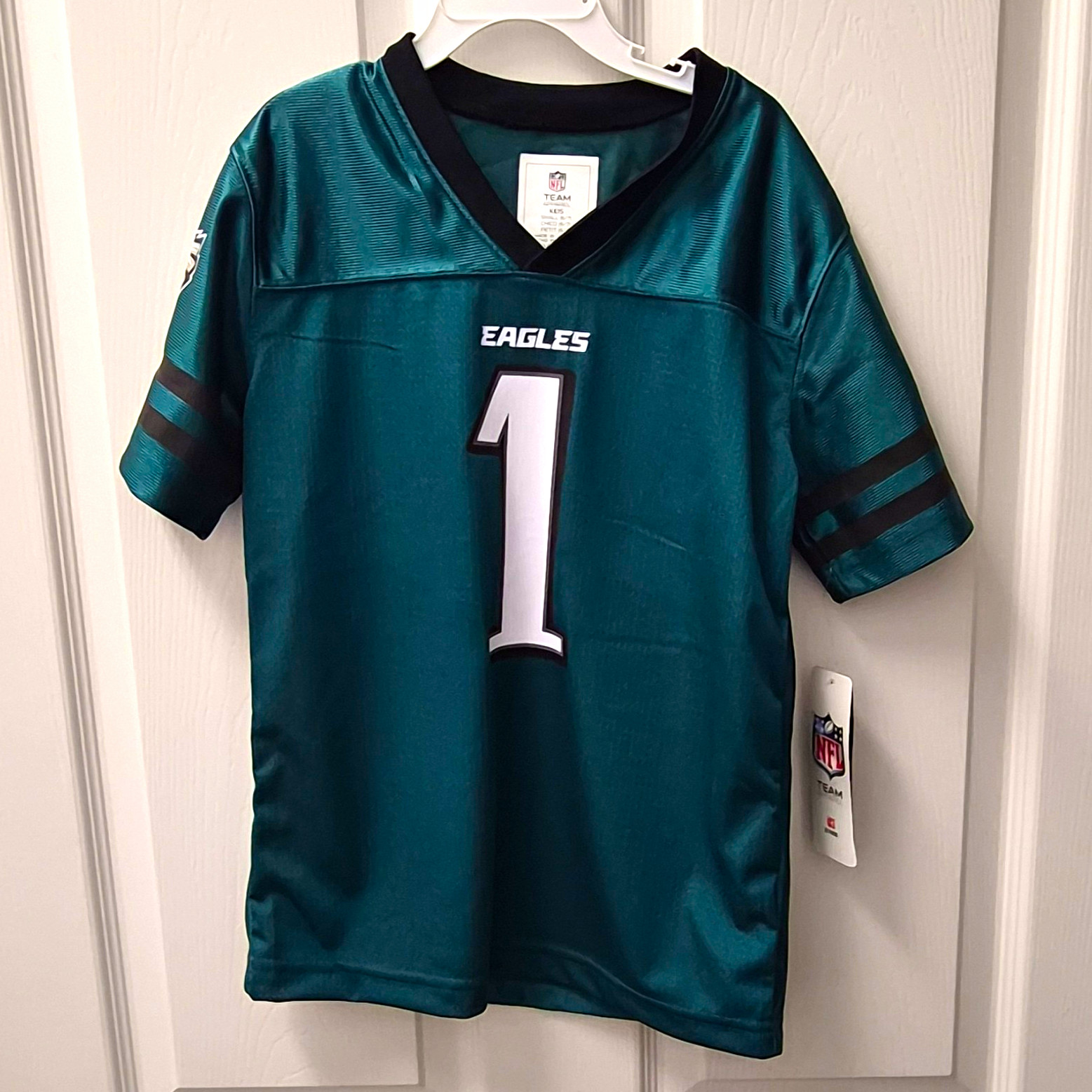 NFL Players Philadelphia Eagles Jalen Hurts #1 Jersey Boys S Green