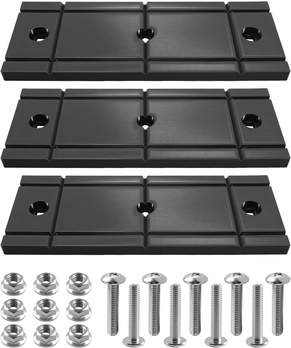 3 Pcs Rubber Replacement Pads with Screws & Nuts Fit for Rockwell Jawhorse 3 Pcs Rubber Replacement Pads with Screws & Nuts Fit for Rockwell Jawhorse