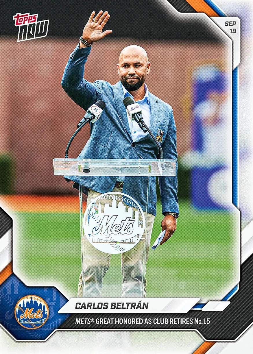 2026 Topps Now #692 Carlos Beltran PreSale Mets Retire Number