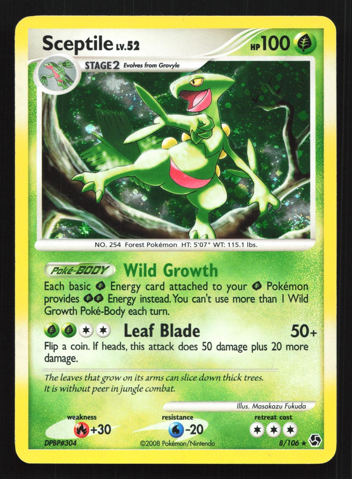 Sceptile 8/106 Great Encounters Holo Rare Pokemon Card Sceptile 8/106 Great Encounters Holo Rare Pokemon Card