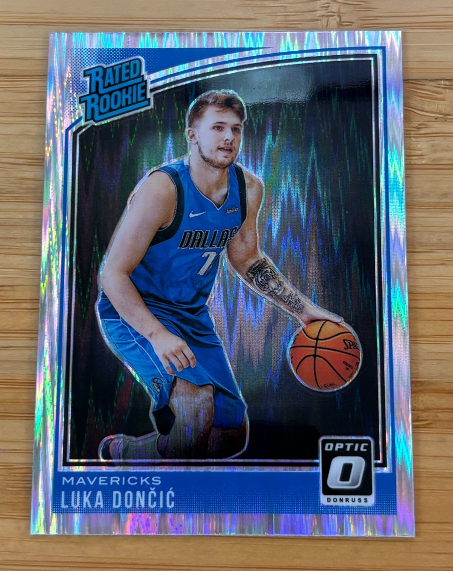 Panini 2018-19 Donruss Optic Luka Dončić Rated Rookie #177 Shock Prizm RC Panini 2018-19 Donruss Optic Luka Dončić Rated Rookie #177 Shock Prizm RC