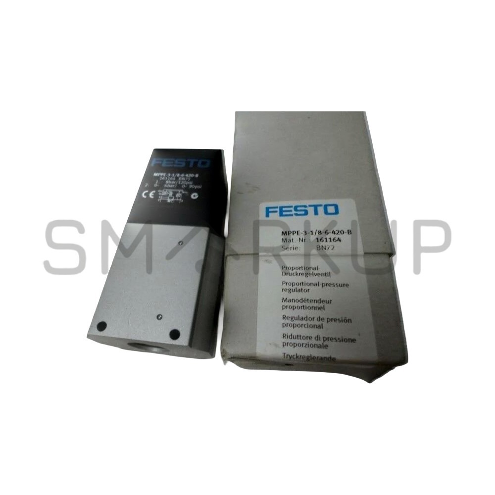 New In Box FESTO MPPE-3-1/8-6-420-B Electric Proportional Pressure Regulator