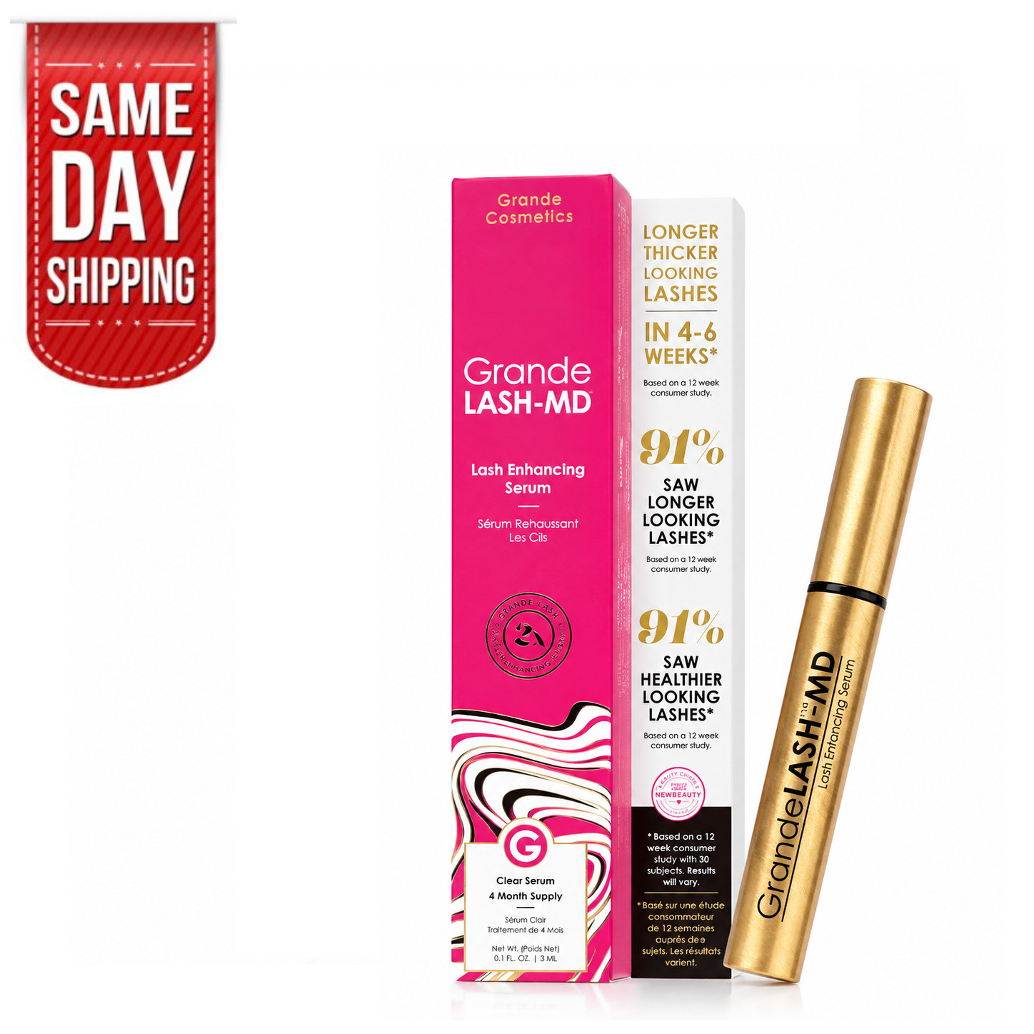 1 Bottle 4ML Grande LASH-MD Lash Enhancing Serum 6 Month Supply EXP: 2028 1 Bottle 4ML Grande LASH-MD Lash Enhancing Serum 6 Month Supply EXP: 2028