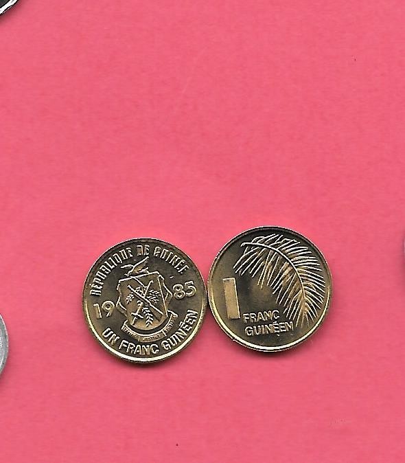 GUINEA KM56 1985 UNCIRCULATED-BU MINT-UNC 1 FRANC OLD VINTAGE COIN GUINEA KM56 1985 UNCIRCULATED-BU MINT-UNC 1 FRANC OLD VINTAGE COIN