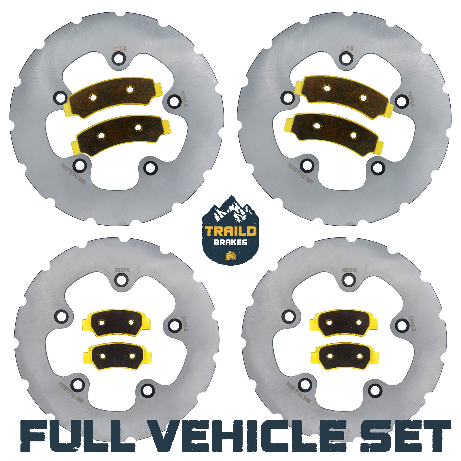Traild Brass Brake Pad & Rotor Kit for CFMoto U10 PRO/U10XL PRO 2025-2026