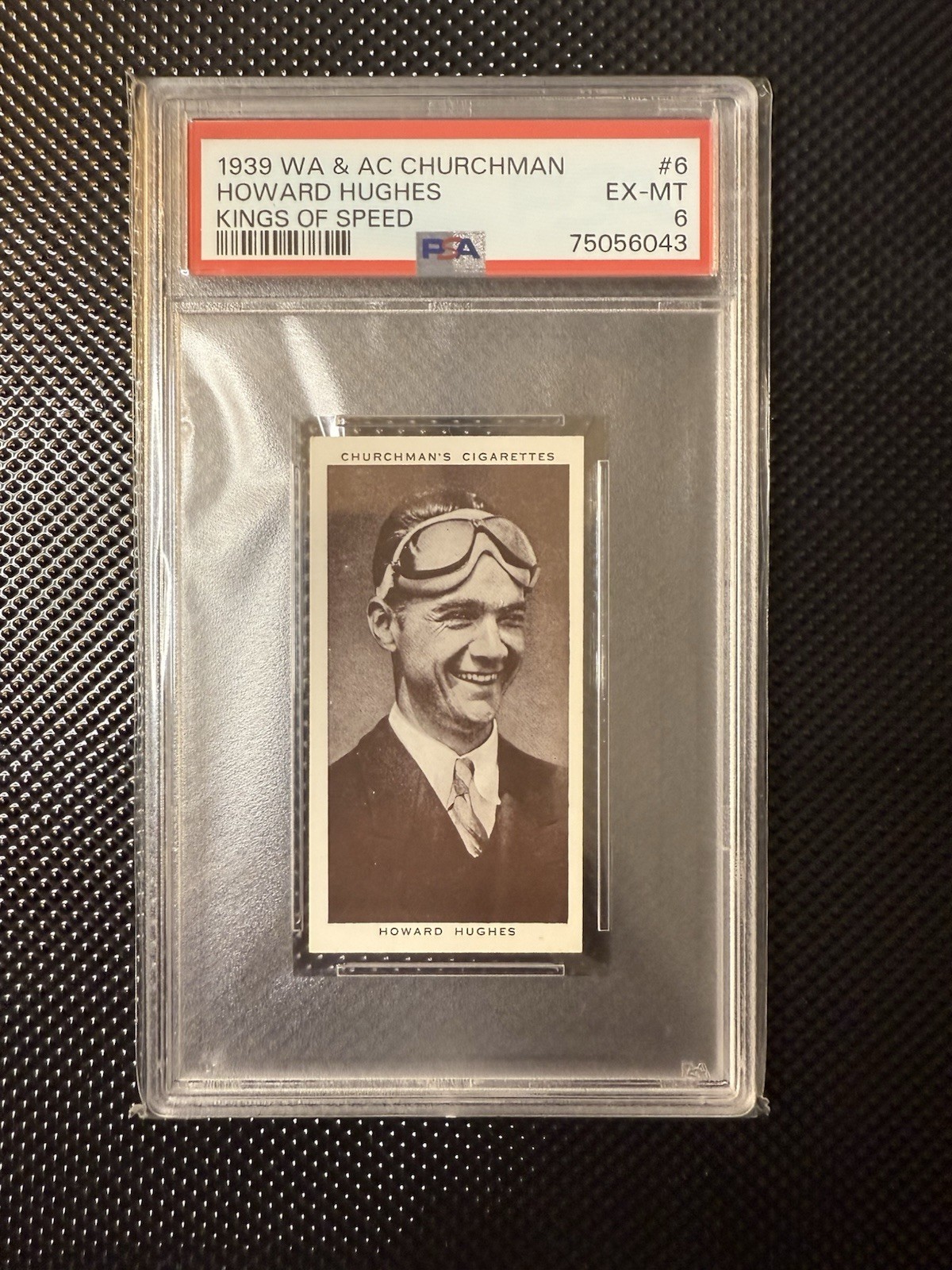 1939 Churchman\'s Kings of Speed Tobacco Howard Hughes #6 PSA 6 1939 Churchman\'s Kings of Speed Tobacco Howard Hughes #6 PSA 6