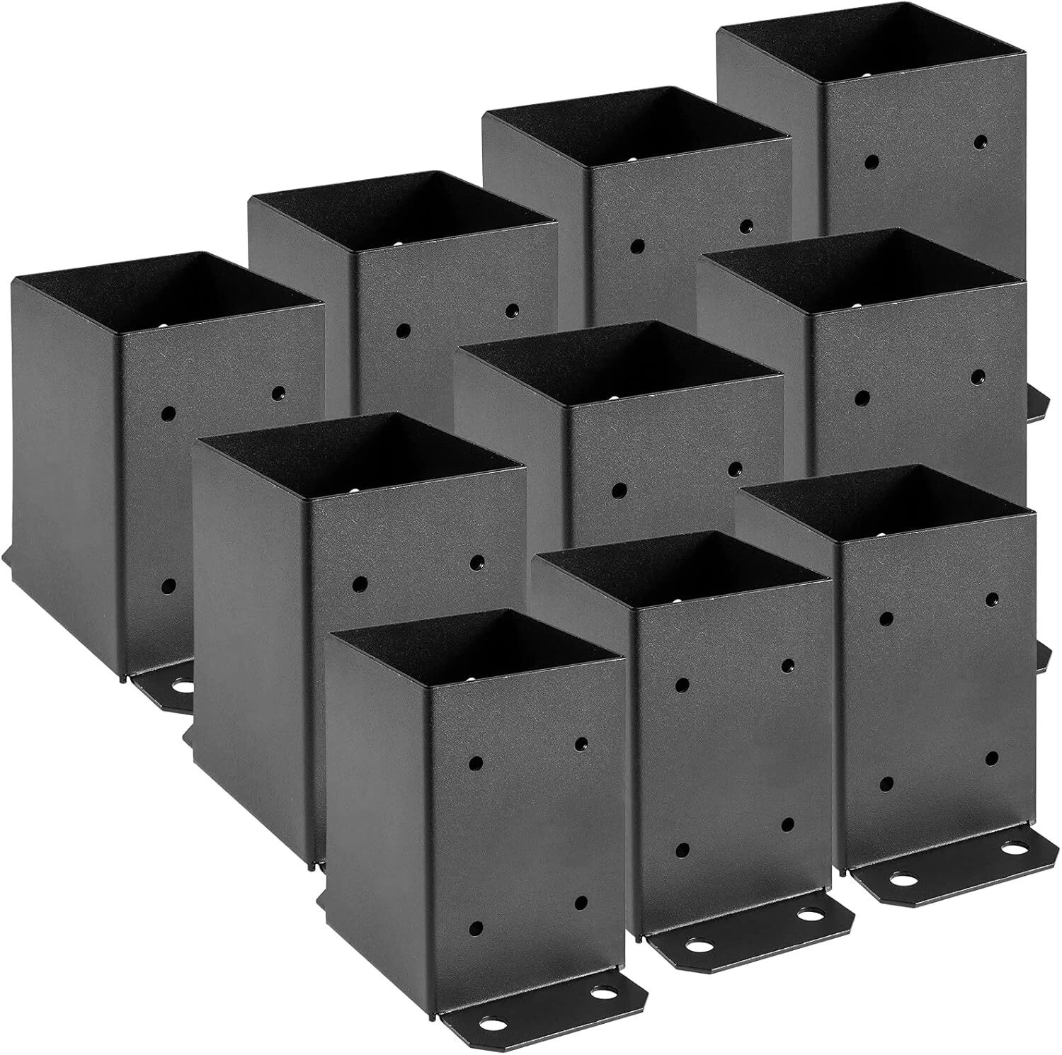 VEVOR 10PCS 4x4 Post Base, 4 x 4 inch (Inner Size 3.6 x 3.6 inch) Wood Fence