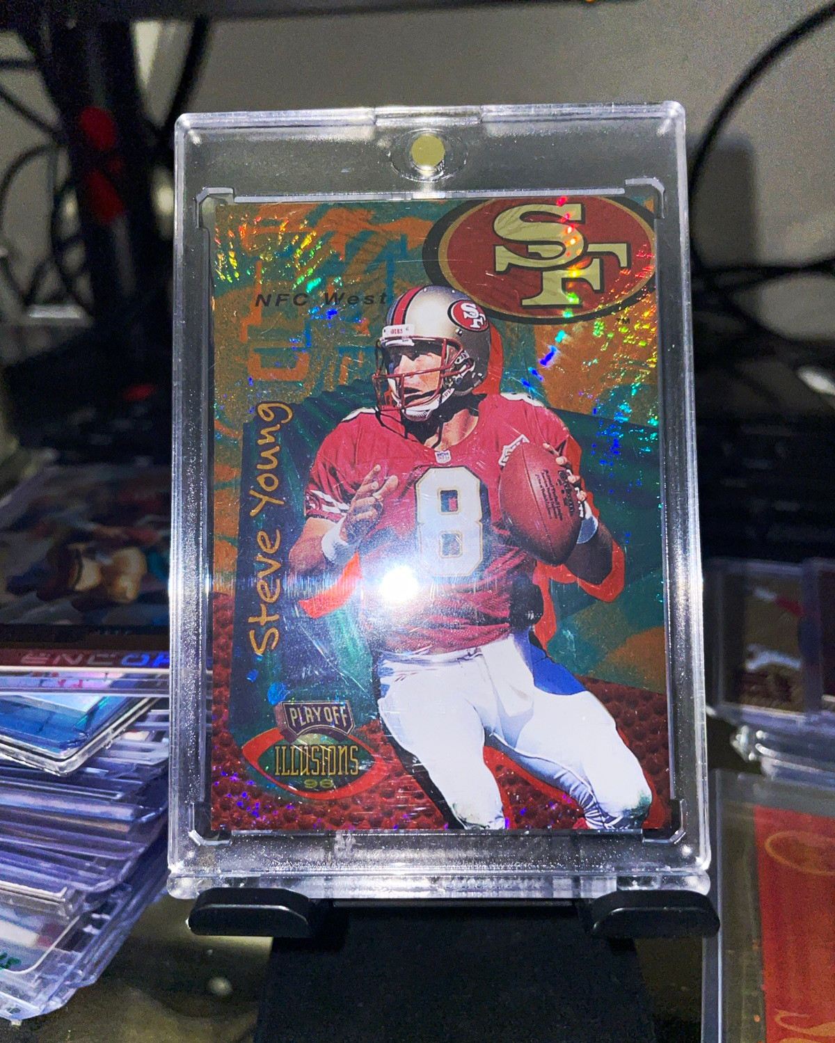 1996 Playoff Illusions Steve Young Spectralusion Dominion NM/MT