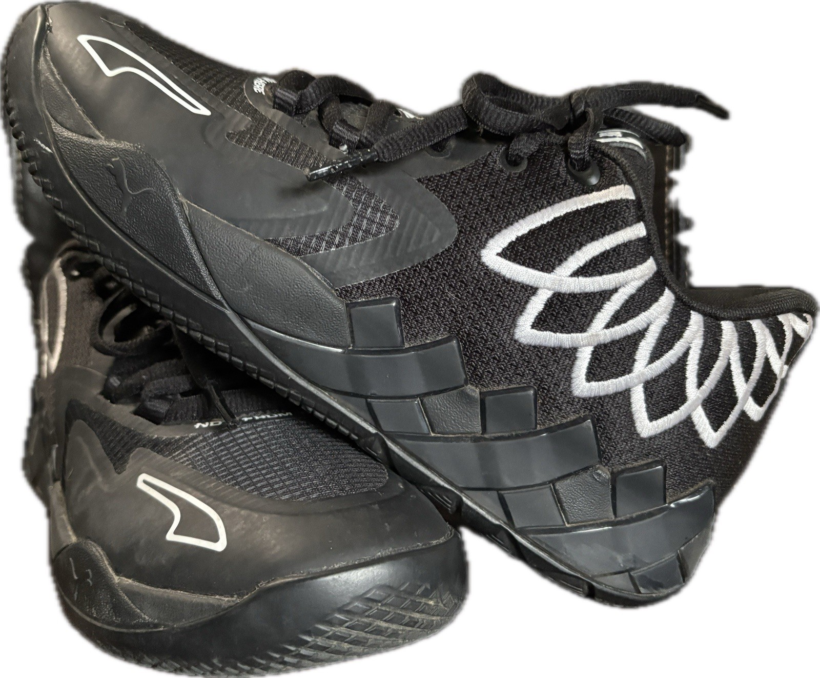 PUMA MB.01 Low Black White LaMelo Ball Basketball Shoes Mens Size 7 NBA Wolves