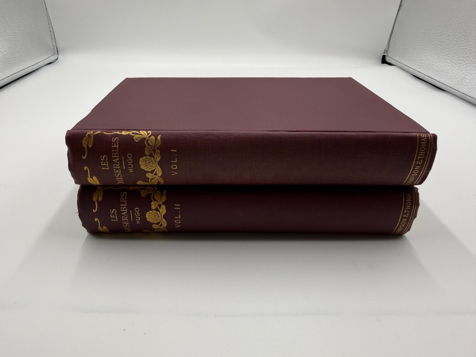 Vintage Victor Hugo Les Miserables Complete 2 Vol Thompson & Thomas Early 1900\'s