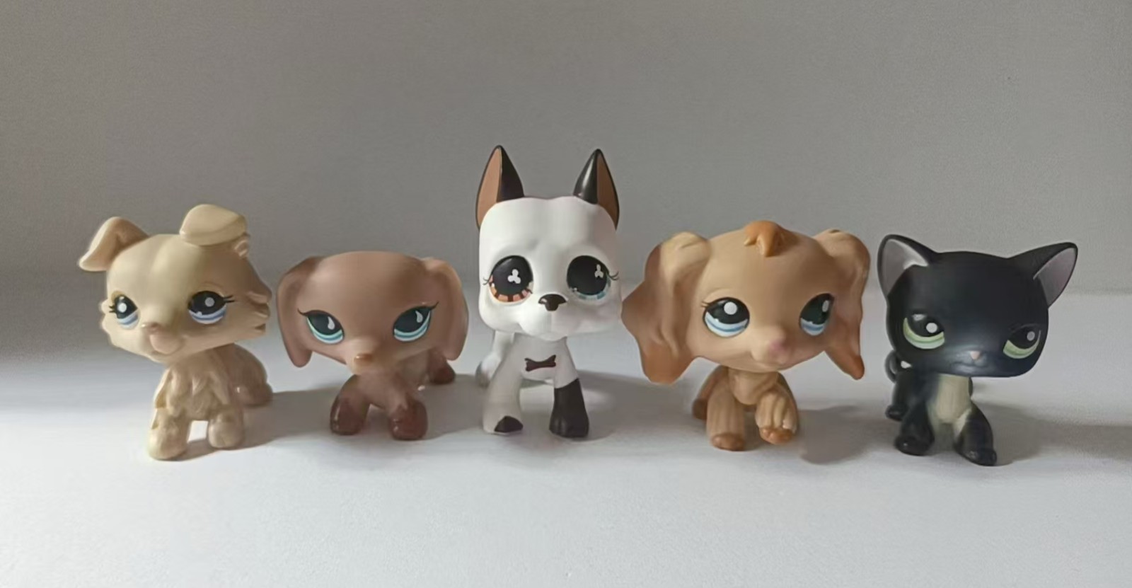 5pcs/lot Littlest Pet Shop LPS Cat Dog #336#518#1716Animals Figure