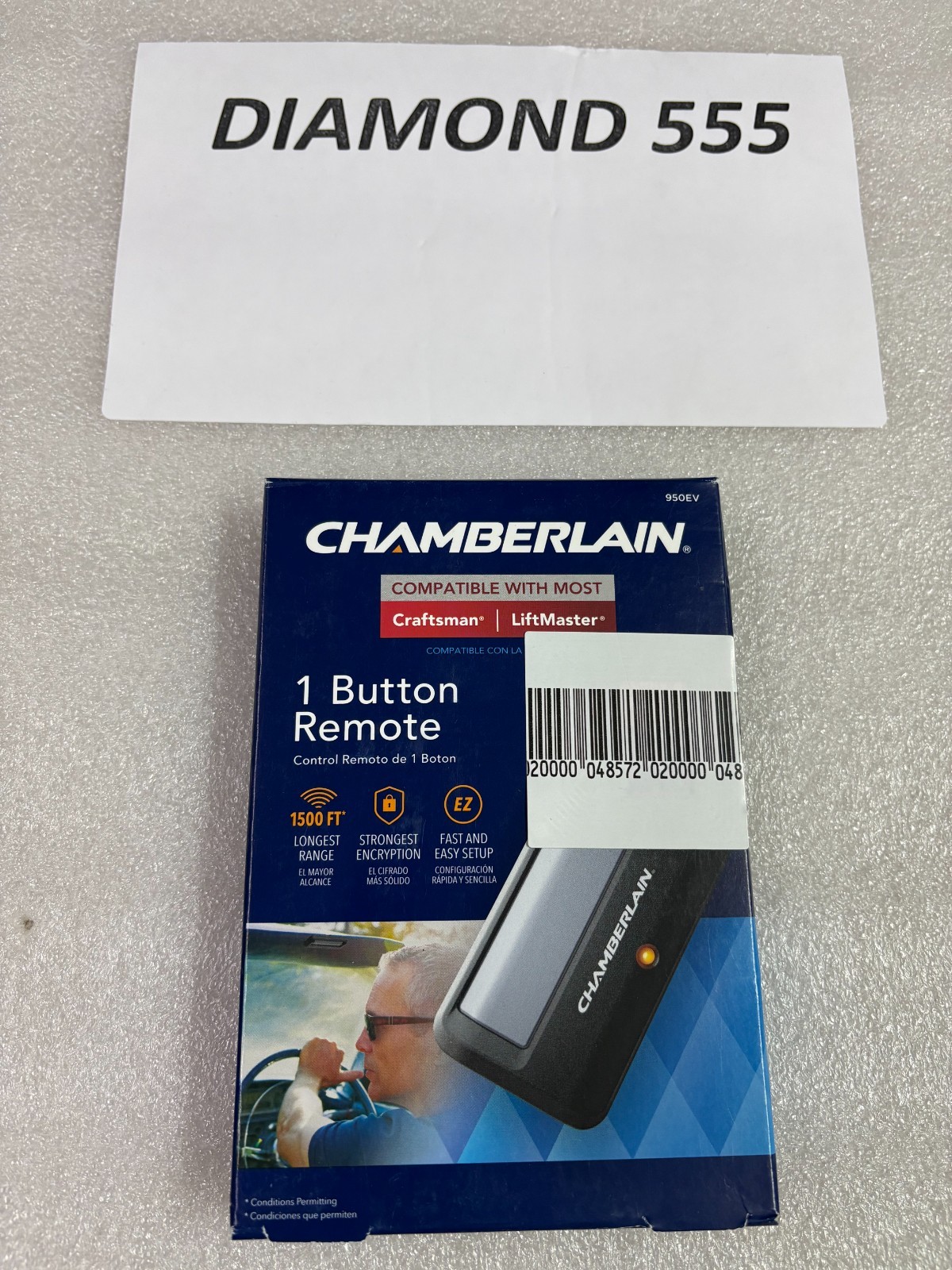 Chamberlain 950EV 1-Button Garage Door Opener Remote Chamberlain 950EV 1-Button Garage Door Opener Remote
