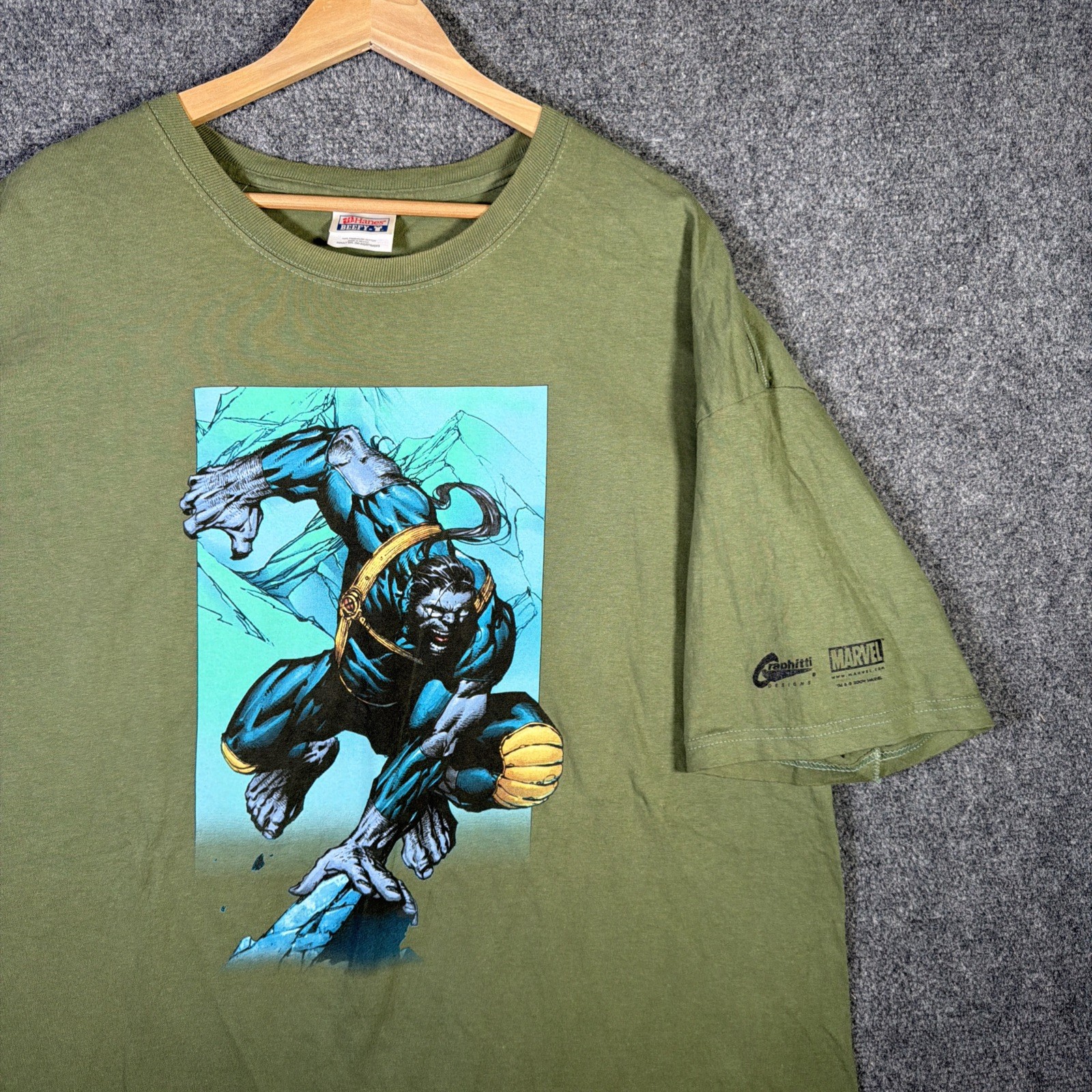 Vintage Marvel Shirt 2XL X Men 2004 Beast Hank McCoy Graphitti Designs Comics Vintage Marvel Shirt 2XL X Men 2004 Beast Hank McCoy Graphitti Designs Comics