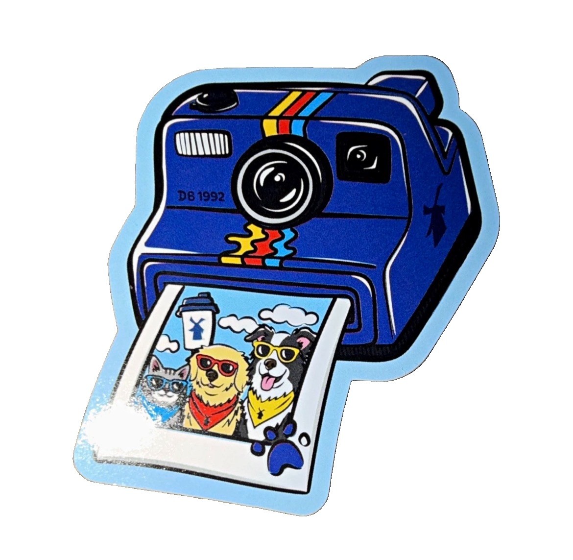 Dutch Bros Polaroid Camera With Dogs Limited Exclusive Second Chance Sticker 26