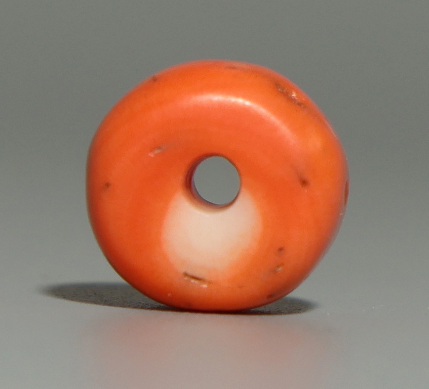 Real Tibet 18th Century Old Antique Noble Buddhist Red Coral Mala Bead Amulet