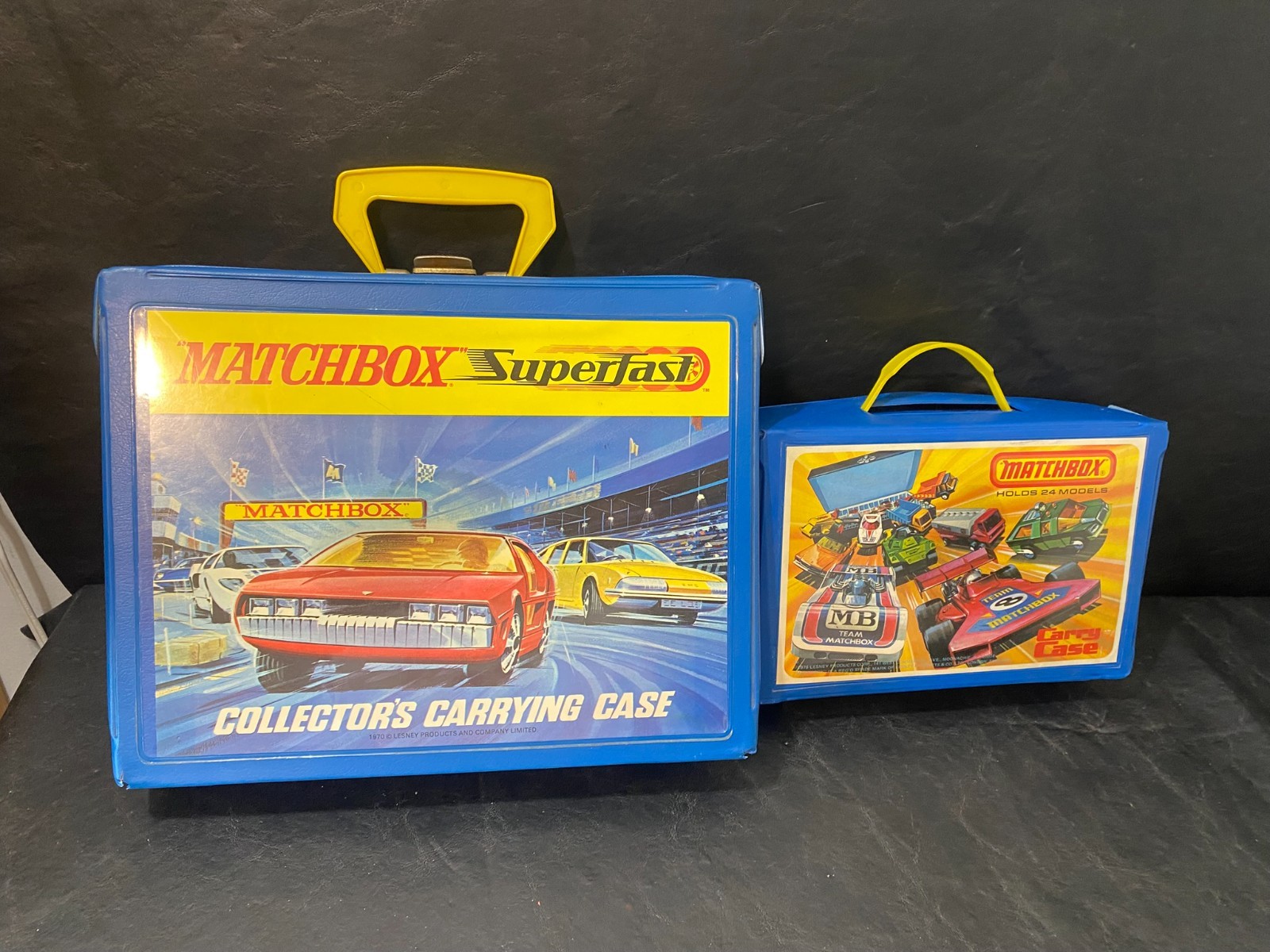 vintage Matchbox Superfast Lesney carrying case carry case lot of 2 vintage Matchbox Superfast Lesney carrying case carry case lot of 2