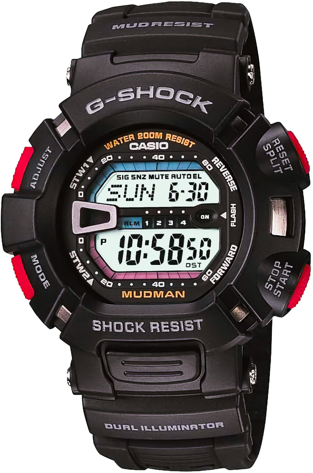Casio G-Shock Mudman G9000-1V Digital Watch 200M WR Shock Mud Resistant Black