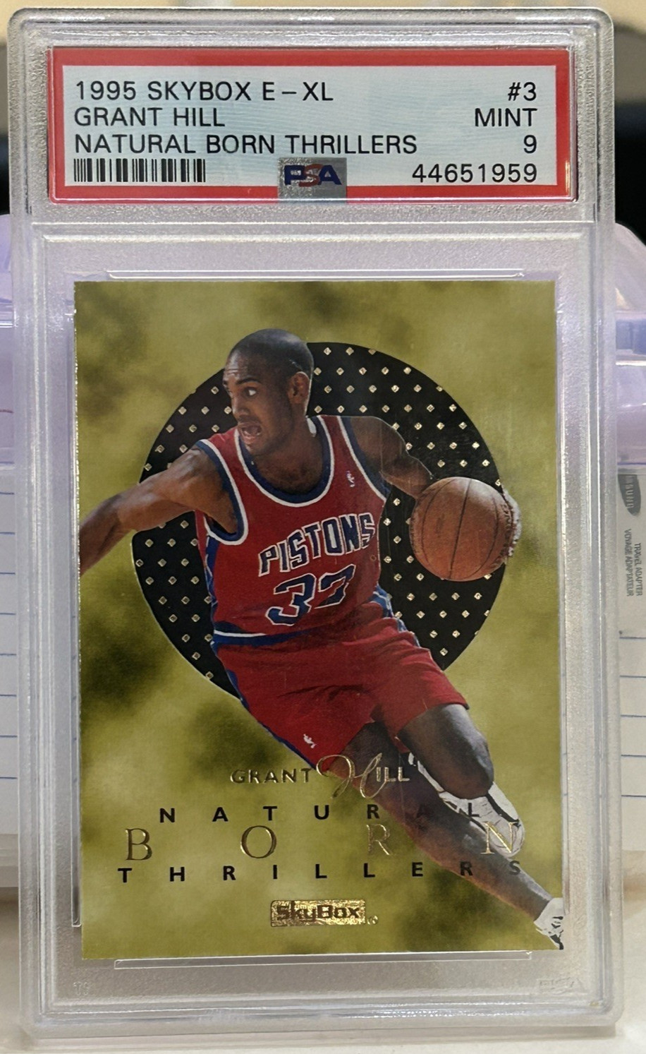 1995-96 Skybox E-XL Natural Born Thrillers #3 Grant Hill Pistons Graded PSA 9 1995-96 Skybox E-XL Natural Born Thrillers #3 Grant Hill Pistons Graded PSA 9