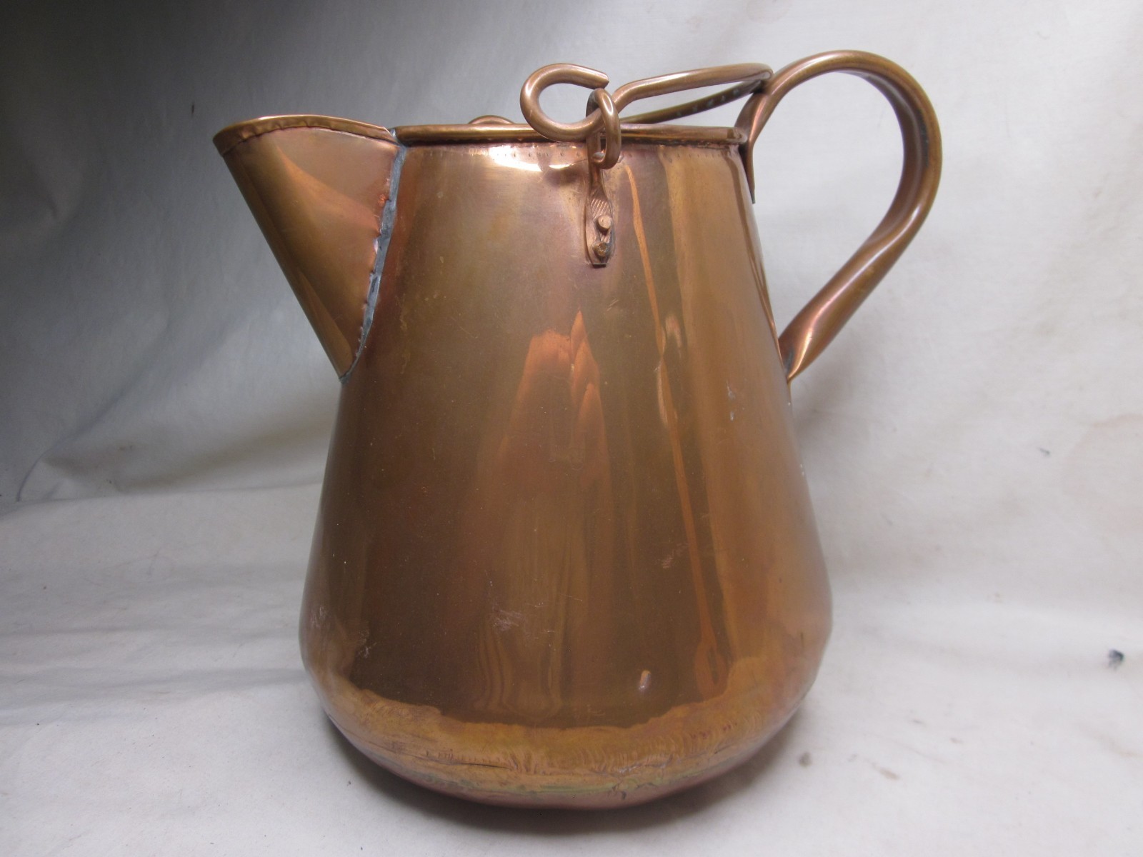 vintage antique copper jug large pitcher handled watering can vintage antique copper jug large pitcher handled watering can