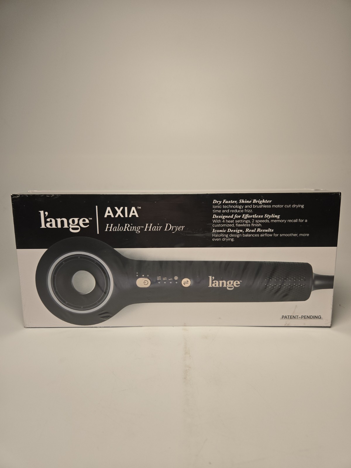 L'ANGE HAIR Axia HaloRing Ionic Hair Dryer - Black 