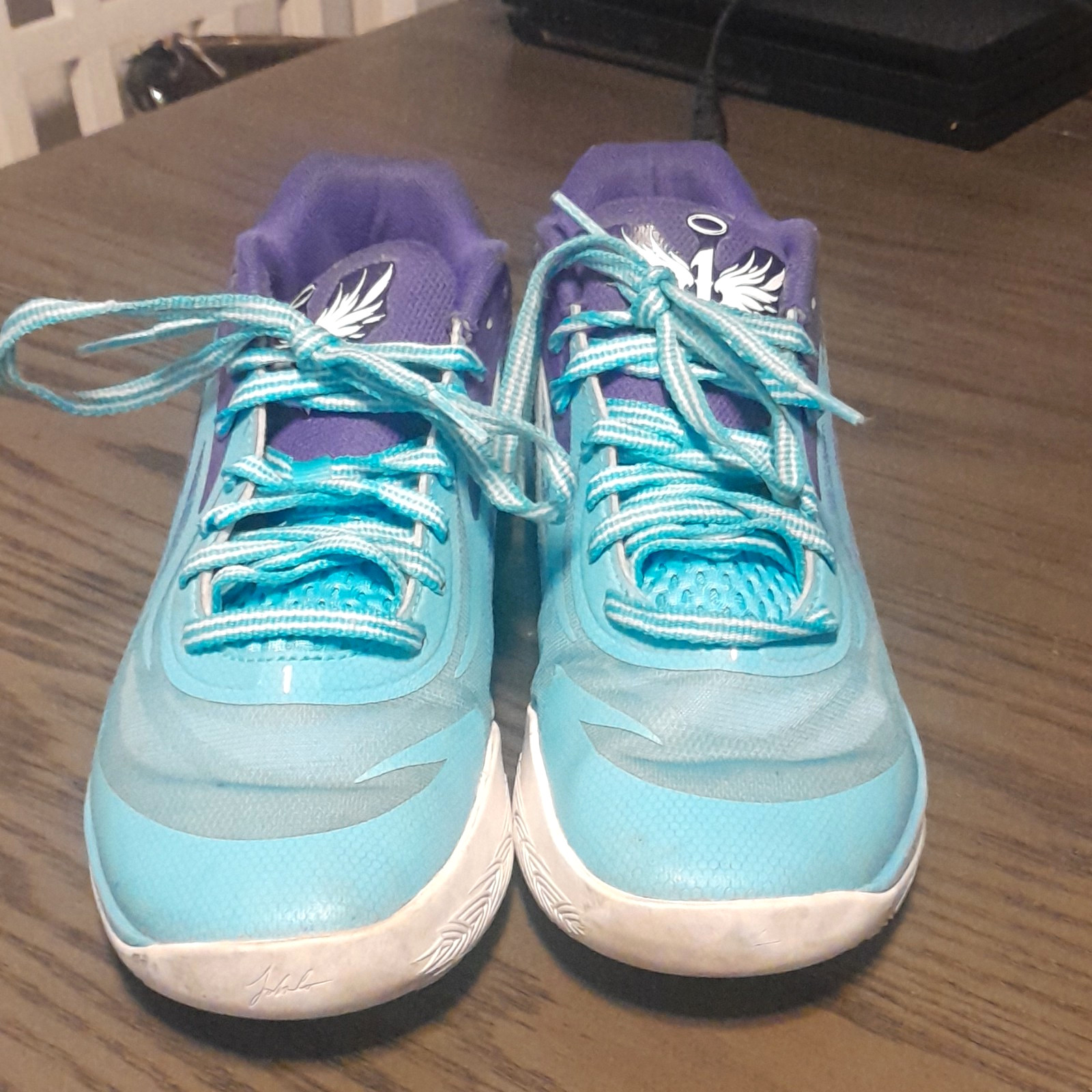 PUMA Melo Men’s Blue/Purple Colorblock Low Top Lace-Up Athletic Sneakers Rubber