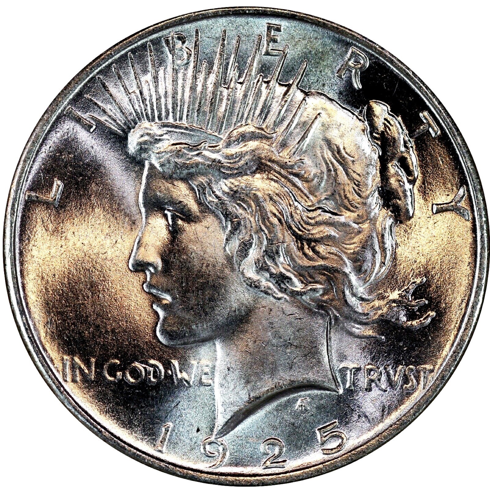 Brilliant GEM Uncirculated $1 1925 Peace US Silver Dollar 90% BU SUPER FRESH 